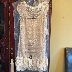 Jessica Simpson Cap-Sleeve Ruffle Dress